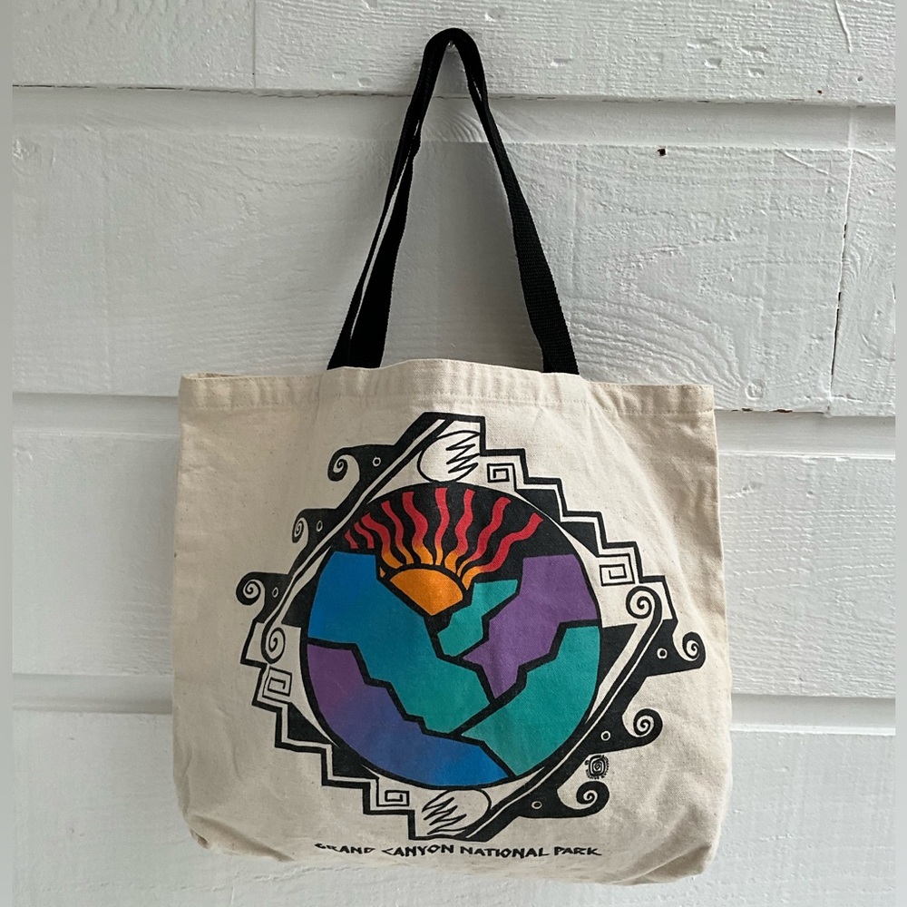 Grand Canyon National Park Southwest Tourist Cotton Canvas Reusable Tote Bag